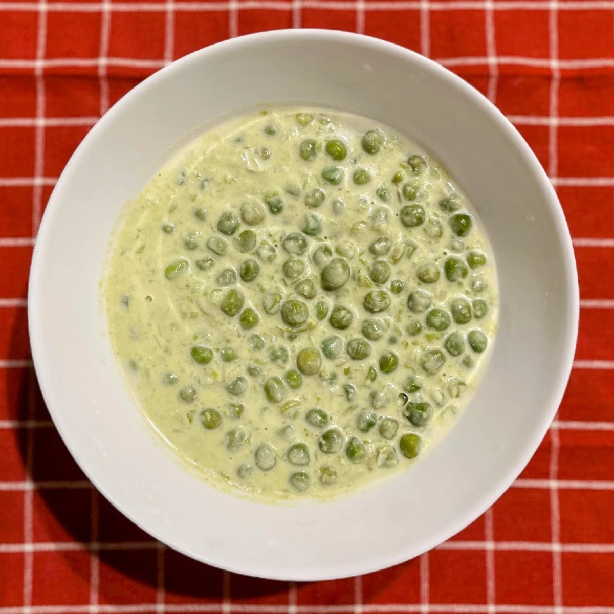 Tejszínes borsófőzelék