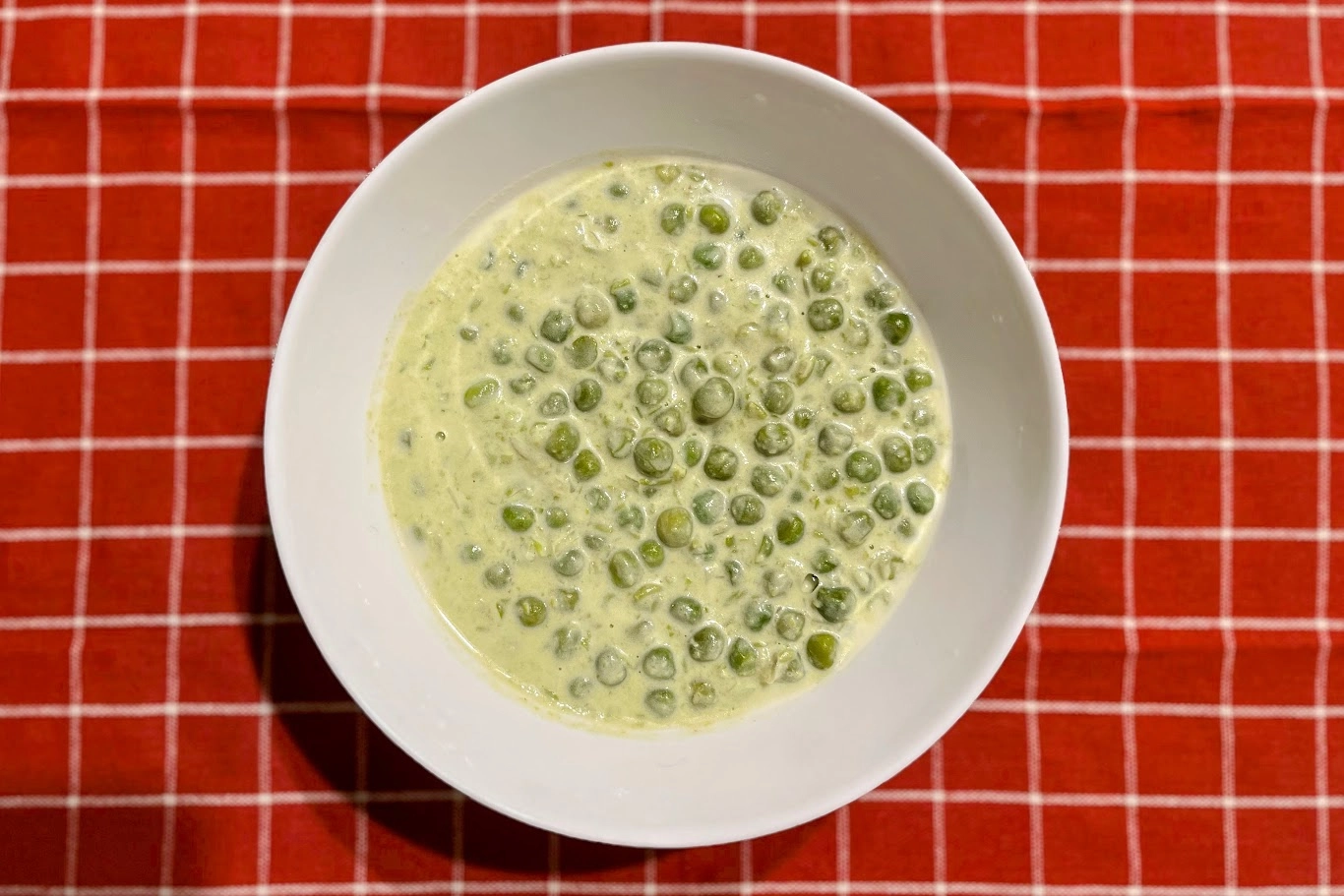 Tejszínes borsófőzelék